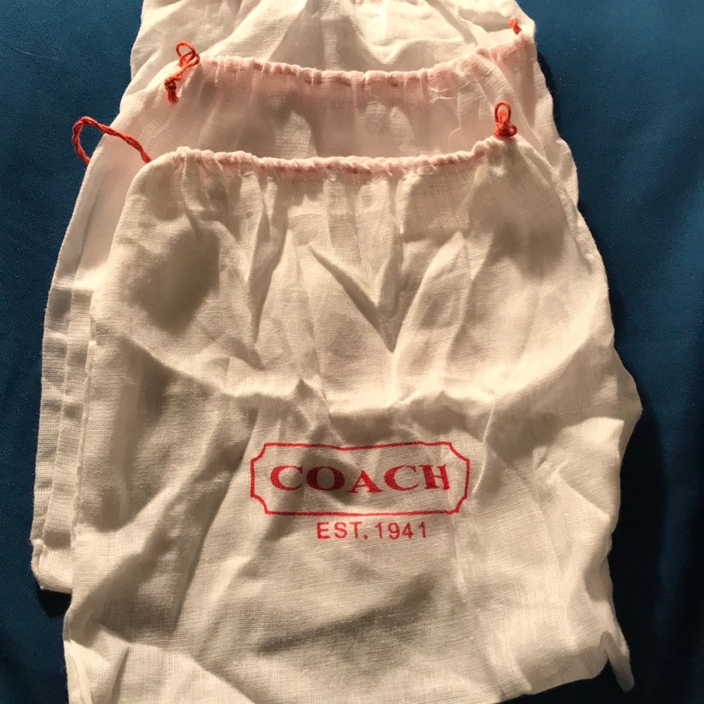 3 Coach pockets/pouches.  Set of 3. 7.5 x 7x5
